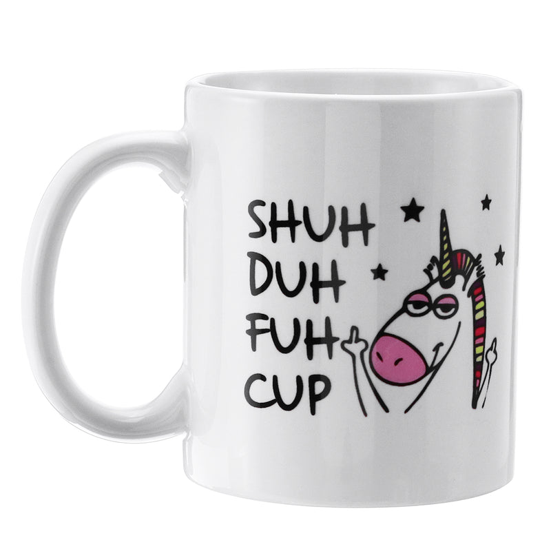 Shuh Duh Fuh Cup Funny Unicorn Mug Gift Coffee Mugs for Coworkers Office Present