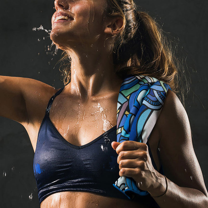 KCASA Quick-Drying Cool Sense Sports Towel Sweat-Absorbent Ice Feeling Towel Men And Women Gym Face Towel Wrist Wipe Sweat Towel Quick-Drying Towel