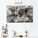 Miico Hand Painted Three Combination Decorative Paintings Lunar Surface Wall Art For Home Decoration