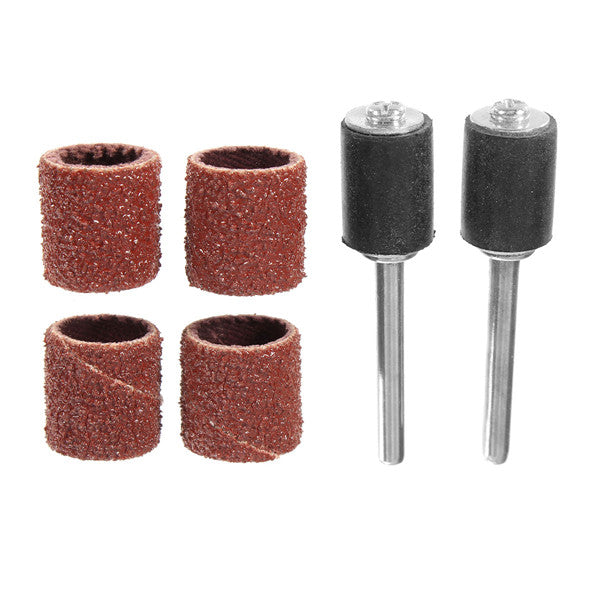 52pcs 80 120 Grit Sanding Drum Sleeves Sander with 2 Mandrels for Dremel Rotary Tool