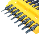 BROPPE 17Pcs 1/4 Hex Shank Screwdriver Bits Set Torx Phillips Electric Screwdriver Bits with Holder