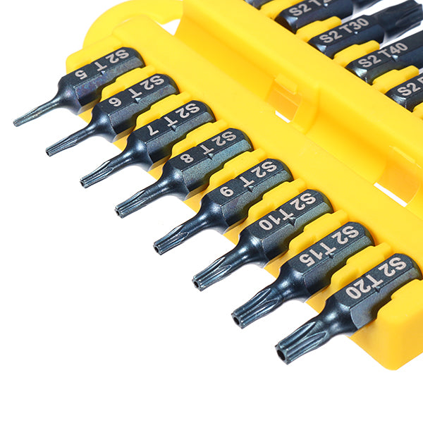 BROPPE 17Pcs 1/4 Hex Shank Screwdriver Bits Set Torx Phillips Electric Screwdriver Bits with Holder