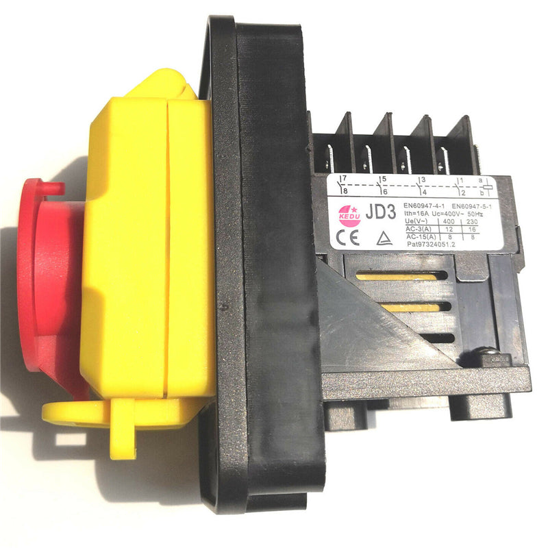 KEDU JD3 230/400V 16/12A 10 Pin Waterproof Electromagnetic Push Button Switch