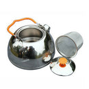 BRS-TS06 0.65L Outdoor Stainless Steel Tea Pot Portable Camping Hiking Kettle Pot