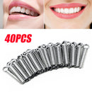 40PCS Dental Orthodontic Elastic Ligature Ties Teeth Corrector Brace Gray Dental Tools