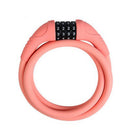 SAHOO Bicycle Lock Silicone Cable Lock Ring Type Anti theft Wear Resistant Locking Password Lock