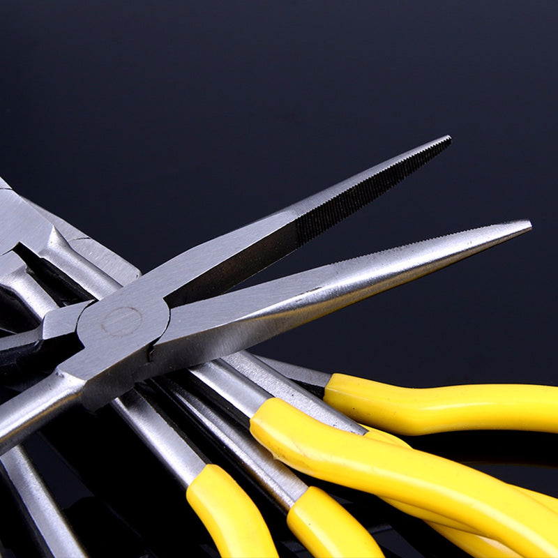4Pcs 11 inch Extra Long Nose Pliers Straight Bent Mechanic Equipment Hand Tool Set