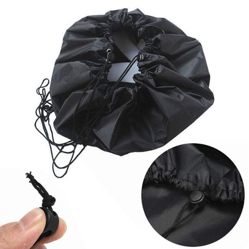 Black Waterproof Wetsuit Mat Bag Nylon Beach Surf Change Carry Changing Clothes Storage Bag Container