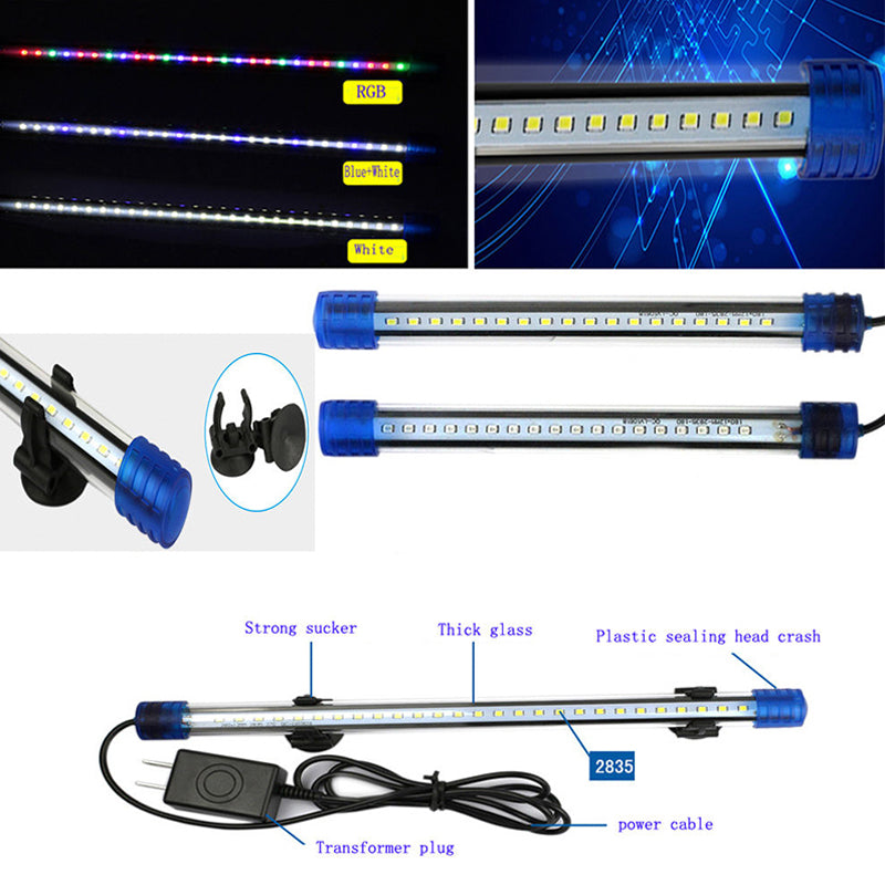 Aquarium Waterproof LED Light Bar Fish Tank Submersible Down Light Tropical Aquarium Product 2.5W20CM