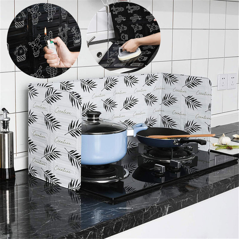 Aluminum Foil Block Barrier Stove Cooking Heat Insulation Anti-Splashing Baffle Kitchen Utensils Protector