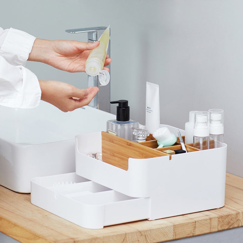 CHENGSHE Multi-functional Desktop Storage Box Organizer Bamboo Cosmetic Storage Display Drawer Box from Xiaomi Youpin