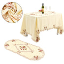 Embroidered Tablecloth Home Table Decor Lace Rose Cutwork Restaurant Table Cover