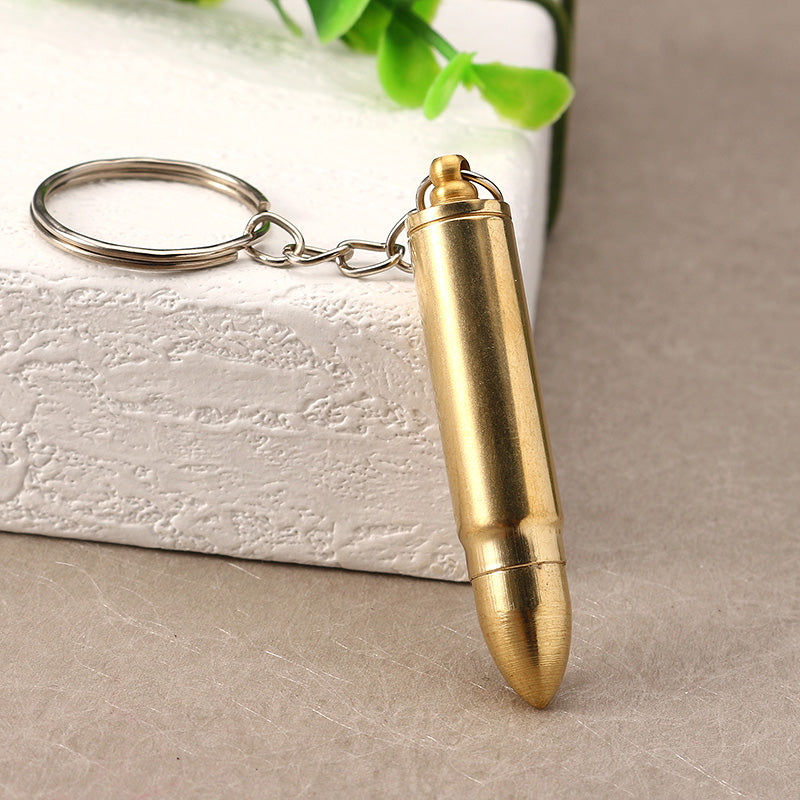 Bullet Pendant Key Chain Alloy Ear Pick Key Ring Gift