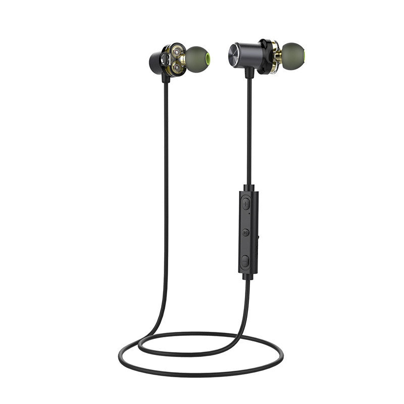 [Dual Dynamic Drivers] AWEI bluetooth Earphone Magnetic Noise Cancelling IPX5 Waterproof Headphone
