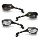 Pair LED Turn Signal Rear View Mirrors For Suzuki GSXR600 GSXR750 GSXR1000