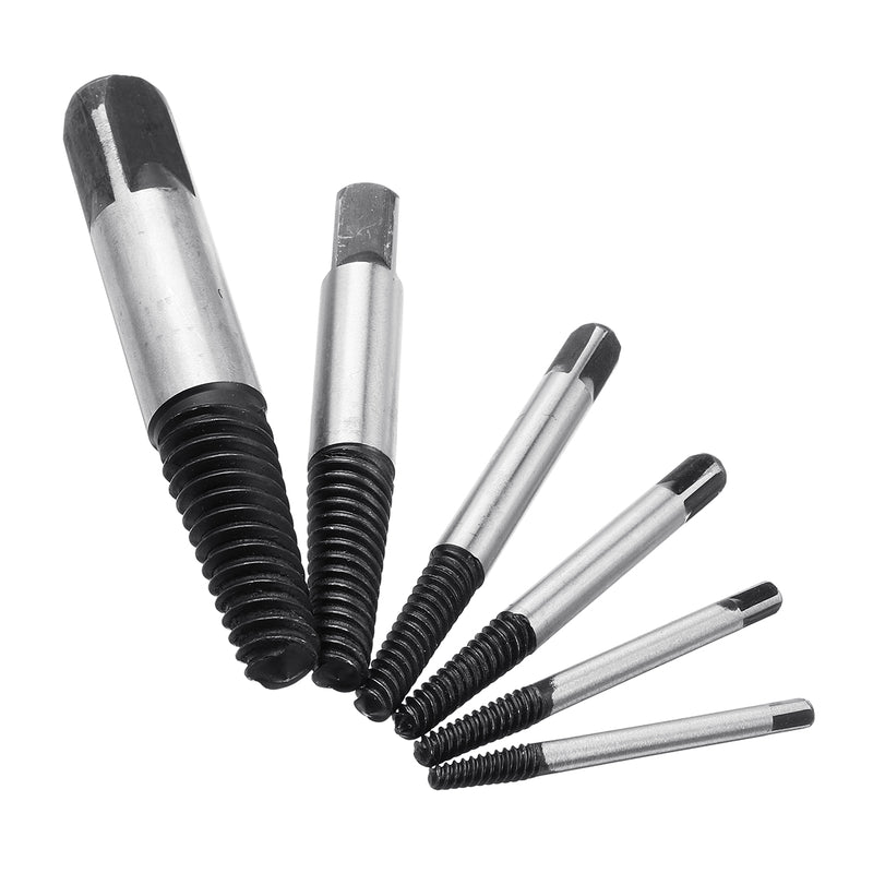 6pcs Damaged Screw Extractor Set Easy Out Broken Nut Screw Bolt Remover Kit