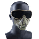 Wosport Tactical Glasses+Half Face Mask Removable Outdoor CS Military Protective Mask