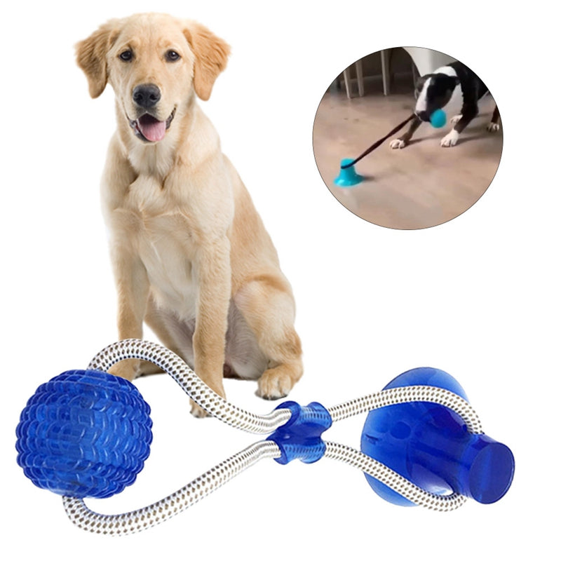Pet Molar Bite Ball Cats Dogs Training Multifunction Pet Molar Rubber Chew Ball Cleaning Teeth Safe Elasticity Soft Puppy Suction Cup Pet Toys