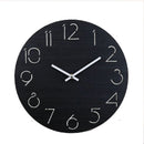 12" Creative Wall Clock European Wood Watch Modern Design Home Decor Silent