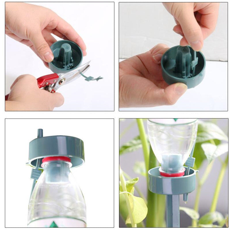 DIY Automatic Self-Watering Seepage Moving Plant Waterer Bottles Flower Water Drip Irrigation Device