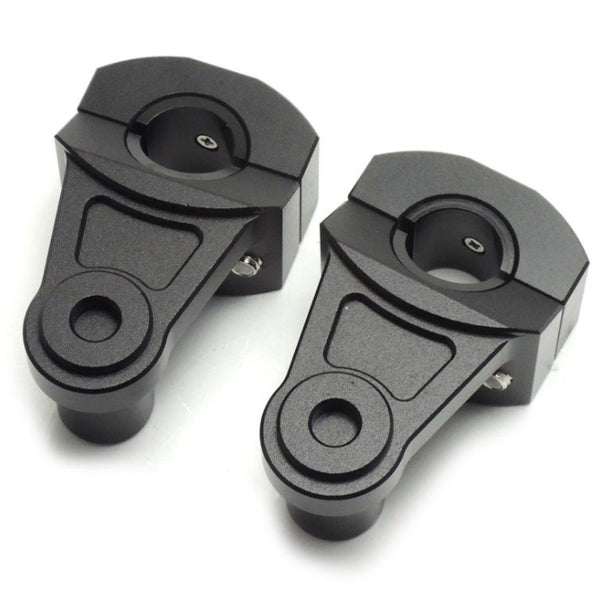 7/8 inch 22mm Motorcycle Handlebar Riser Handle Fat Bar Mount Clamps Bracket Black Aluminum