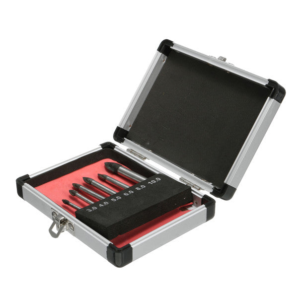 6pcs 3/4/5/6/8/10mm Triangular Drill Bit Set for Ceramic Tile Glass