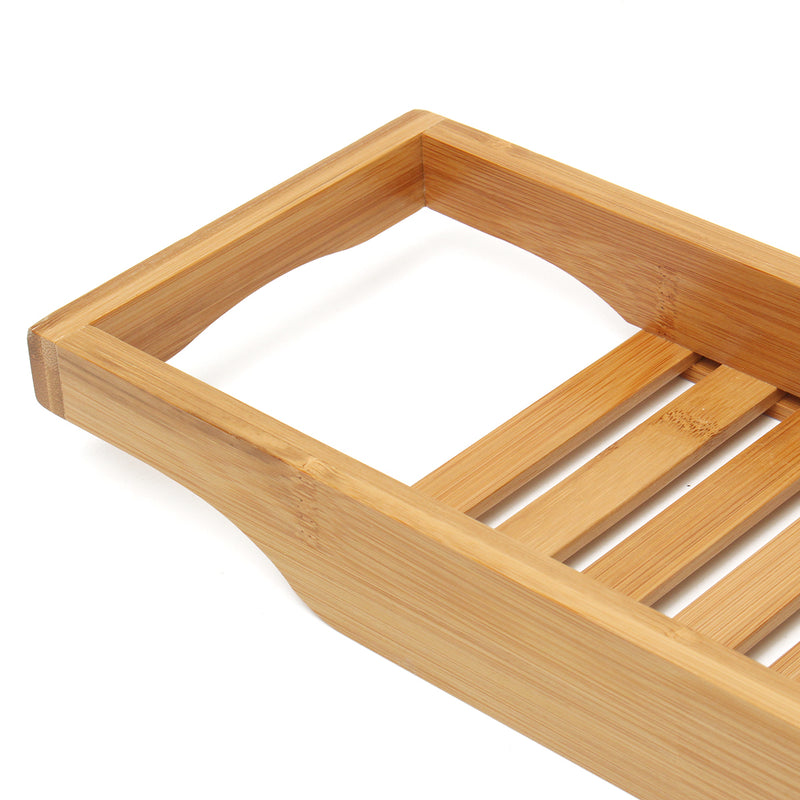 Bathroom Bamboo Bath Shelf Caddy Wine Holder Tub Tray Over Bathtub Rack Support Storage