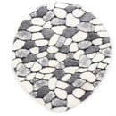 3Pcs Stone Pattern Washable Anti-Slip Soft Bathroom Pedestal Rug Toilet Lid Cover Bathroom Floor Mat Set