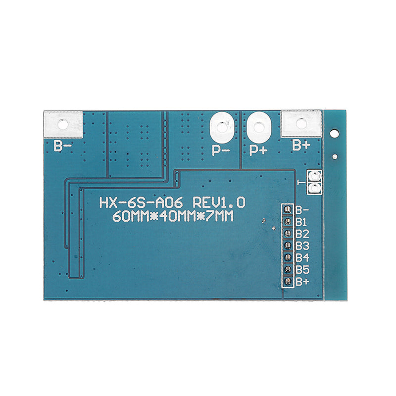 6S 22.2V Li-ion 18650 Lithium Battery BMS Charger Protection Board With Balance Integrated Circuits