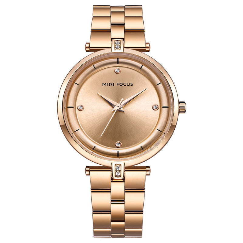 MINI FOCUS MF0120L Casual Style Women Wrist Watch Full Steel Fashionable Quartz Watch