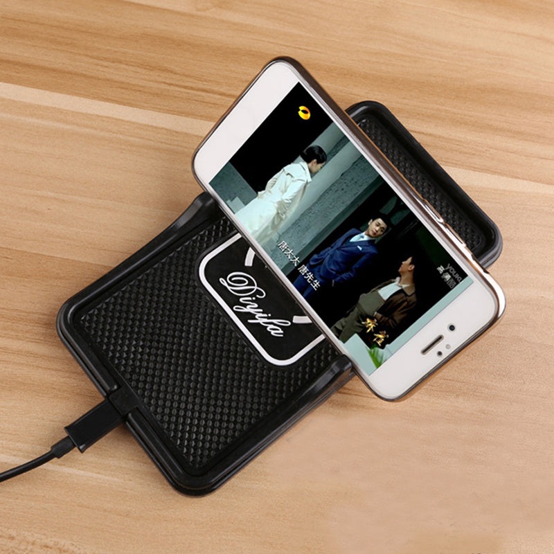 Qi Wireless Car Charger Non-slip Pad Dock Stand for iPhone 8 X Samsung S8