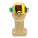 Motorcycle Racing Ski Goggles Uv Protection Anti Fog Green Frame