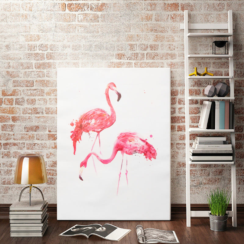 Unframed Modern Flamingo Art Canvas Oil Painting Print Wall Hanging Poster Decorations