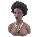 Women Natural Short Curly Hair Brazilian Wigs Ombre Black Wig Party Cosplay