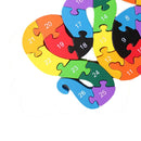 Kids Child Wooden Block Toys Alphabet Number Building Jigsaw Puzzle Snake Shape