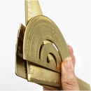 Brass Ruler Metal Triangle Straight Ruler for Woodworking Measuring Ruler Wave Line Drawing Tools