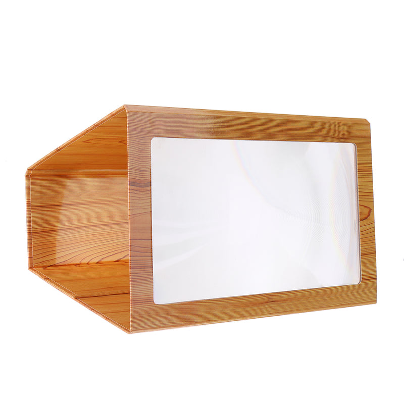 12" Wood Foldable 3D Phone Screen Magnifier Movie Video Phone Amplifier for Smart Phone for iPhone for Samsung Xiaomi