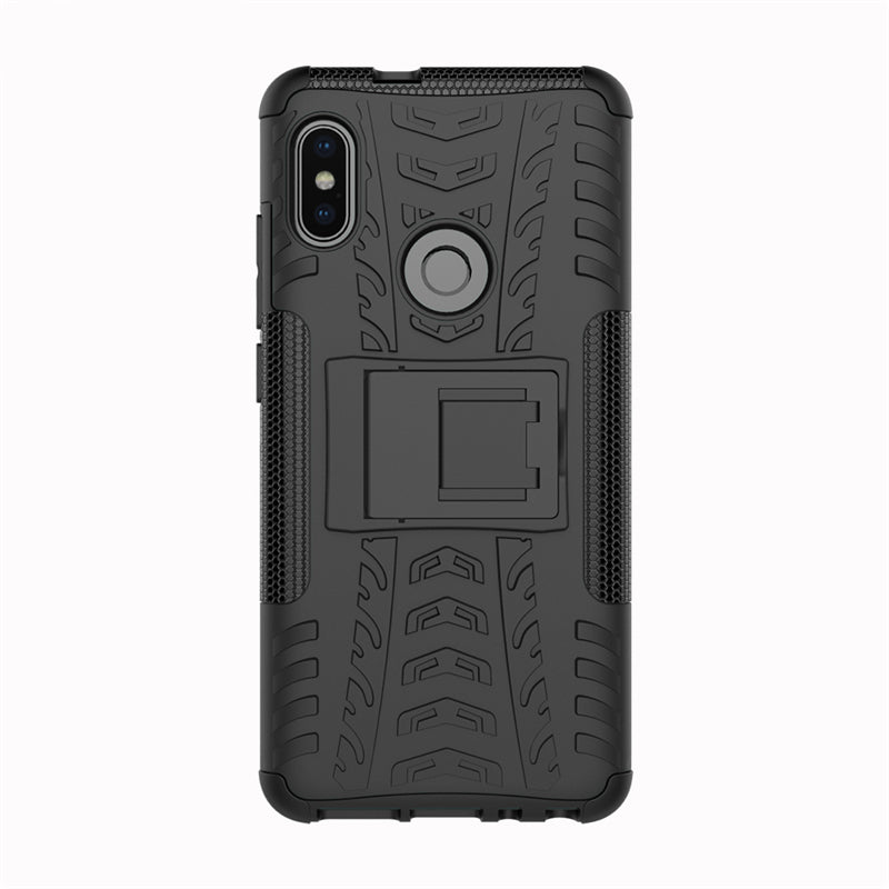Bakeey Armor Shockproof Holder Dual Rugged Silicone+PC Protective Case For Xiaomi Redmi Note 5