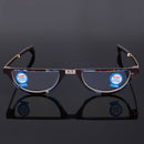 KCASA Resin Film Anti-blue Reading Glasses Shell-shaped Folding Presbyopic Glasses With Case