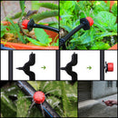 100Pcs Adjustable Micro Drip Irrigation Watering Anti-clogging Emitter Dripper Watering System Automatic Hose Kits Connector