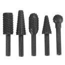 5pcs 1/4 Inch Shank HSS Rotary Burr Set Woodworking Tool