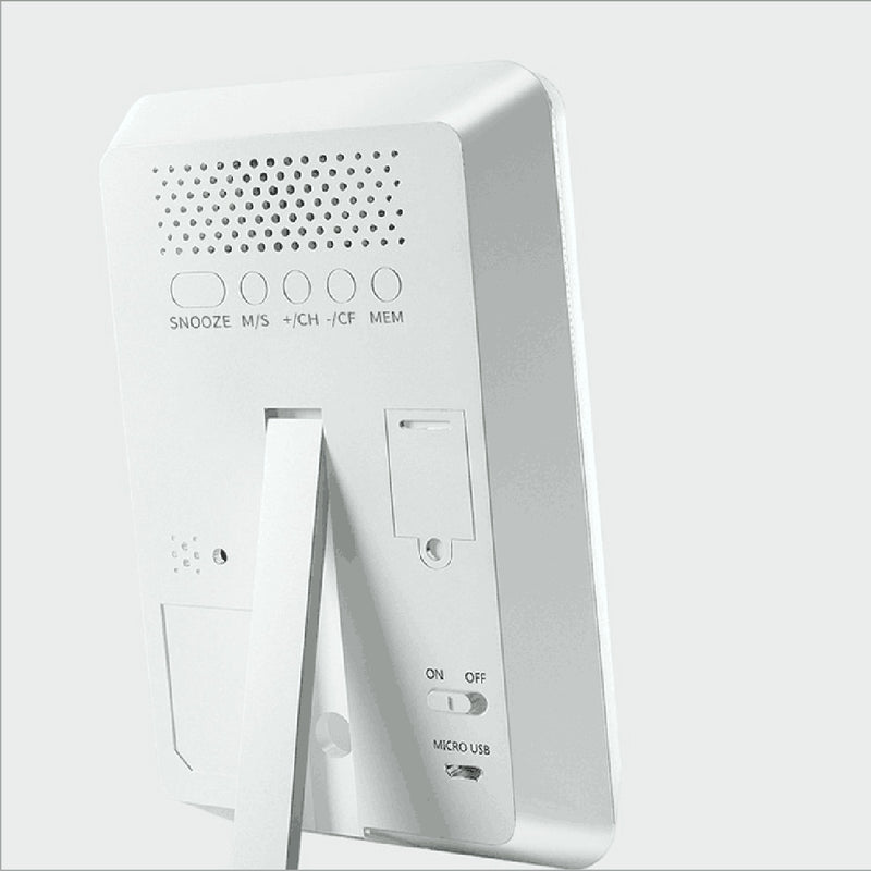 Wireless Weather Station Meter Digital Alarm Clock Date Time Display with LED Screen