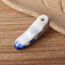 Handmade Ceramic Crack Beans Necklace Pendant DIY Jewelry Accessories