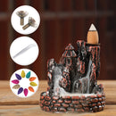 Mountain River Backflow Incense Burner Ceramic Backflow Dragon Incense Holder with 10 Cones
