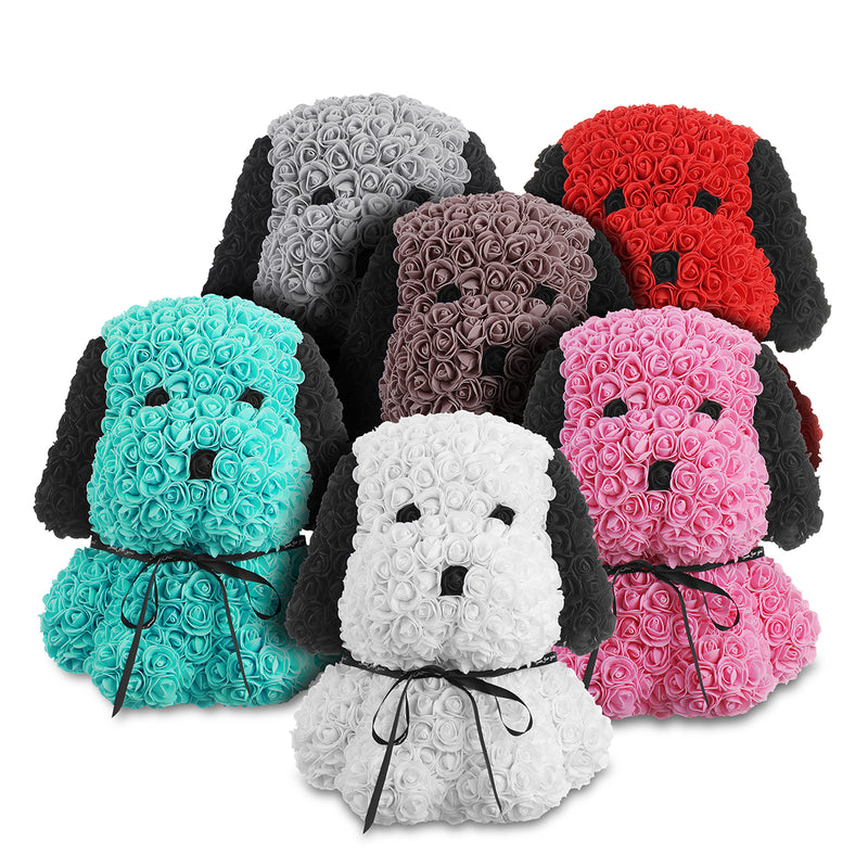 Artificial Rose Flower Dog Holiday DIY Birthday Gift 38cm Beautiful For Wedding Decorations