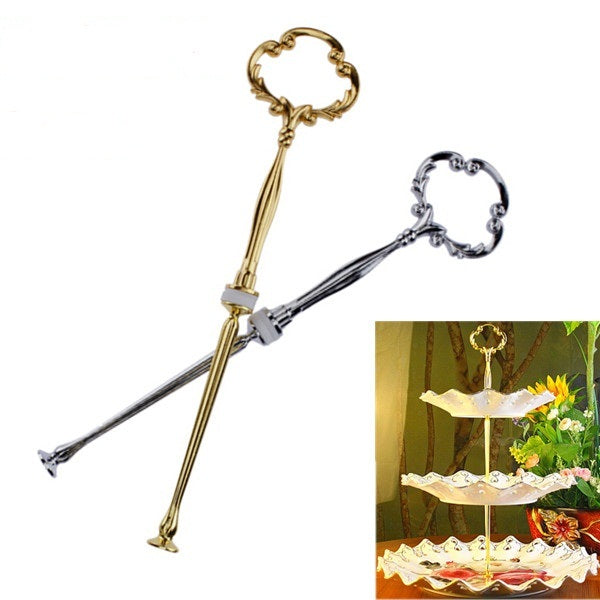Cake Fruit Plates Stand Centre Handle Fitting Rod 3 Tier Revolving Cake Stand Wedding Party Supplies