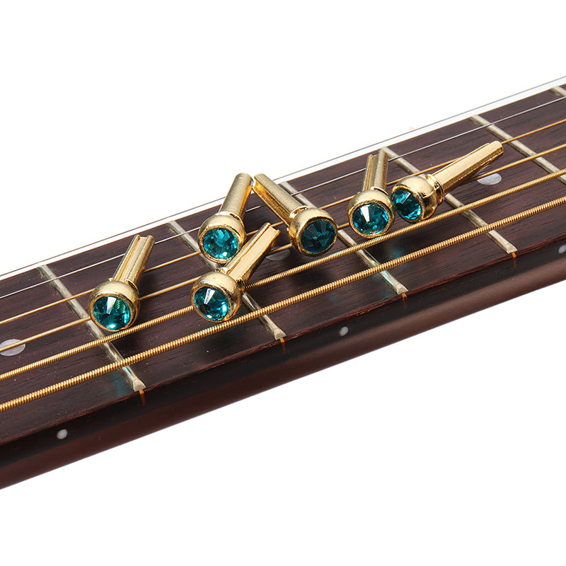 Copper Abalone Guitar Bridge Bone Pins Set Guitar Parts For Acoustic Guitar