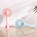 Well Star WT-D6 Portable Mini USB Fan with Base Chargeable Desktop Air Cooling Fan Air Cooler Silent Cooling Fan For Home Office Student Dormitory Outdoors Travelling