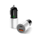 NTONPOWER 2 Port USB Car Charger Qualcomm Quick 3.0 QC 2.0 Compatible and Type C 3A Fast Charging