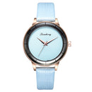 DEFFRUN XR3338 Simple Design Dial Leather Strap Casual Style Women Watch Quartz Watch